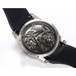 Excalibur SS Best Edition Skeleton Dial Black Rubber Strap A2136 Tourbillon BBR