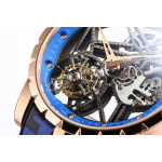 Excalibur RG Best Edition Skeleton Dial Blue Rubber Strap A2136 Tourbillon BBR