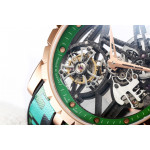 Excalibur RG Best Edition Skeleton Dial Green Rubber Strap A2136 Tourbillon BBR