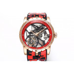 Excalibur RG Best Edition Skeleton Dial Red Rubber Strap A2136 Tourbillon BBR