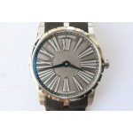 Excalibur 42mm Dbex0050 SS 1:1 Best Edition Gray Dial Gray Leather Strap RDF A830 (Micro Rotor)