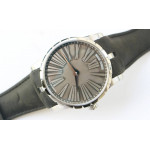 Excalibur 42mm Dbex0050 SS 1:1 Best Edition Gray Dial Gray Leather Strap RDF A830 (Micro Rotor)