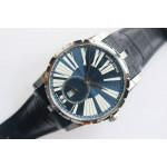 Excalibur 42mm Dbex0536 SS RDF 1:1 Best Edition Silver&Blue Dials Leather Strap A830 RDF