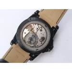 Excalibur DBEX0542 DLC 1:1 Best Edition Blue Dial  Black Leather Strap Micro Rotor Movement  TBF