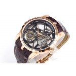 Excalibur Rddbex0393 RG Best Edition Skeleton Dial Leather Strap A2136 Tourbillon BBR