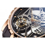 Excalibur Rddbex0393 RG Best Edition Skeleton Dial Leather Strap A2136 Tourbillon BBR