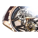 Excalibur Rddbex0393 RG Best Edition Skeleton Dial Leather Strap A2136 Tourbillon BBR