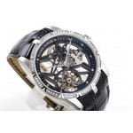 Excalibur Rddbex0393 SS Diamonds Bezel Best Edition Skeleton Dial Leather Strap A2136 Tourbillon BBR