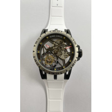 Excalibur Spider DLC Skeleton Dial White Rubber Strap A2136 Tourbillon BBR