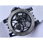 Excalibur Spider DLC Skeleton Dial White Rubber Strap A2136 Tourbillon BBR