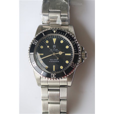 Tudor Vintage SUB 76100 SS/SS Black Dial Bracelet Asia 2836