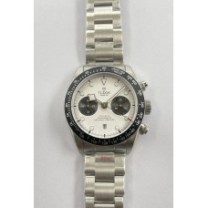 Black Bay Chrono SS 1:1 Best Edition White Dial on SS Bracelet TWS A7750