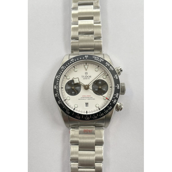 Black Bay Chrono SS 1:1 Best Edition White Dial on SS Bracelet TWS A7750