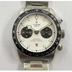 Black Bay Chrono SS 1:1 Best Edition White Dial on SS Bracelet TWS A7750