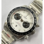 Black Bay Chrono SS 1:1 Best Edition White Dial on SS Bracelet TWS A7750