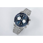 Black Bay Chrono SS 1:1 Best Edition Blue Dial On SS Jubilee Bracelet ZF DD7750