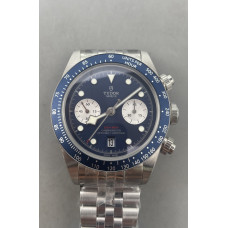 Black Bay Chrono M79360B SS Blue Dial Jubilee Bracelet M+F A7750