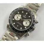 Black Bay Chrono SS 1:1 Best Edition Black Dial on SS Bracelet TWS A7750