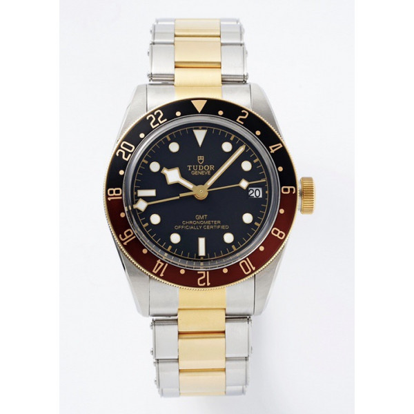 Black Bay GMT S&G Black/Brown Bezel 1:1 Best Edition on SS/YG Bracelet ZF A2836