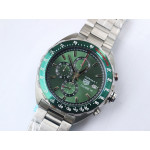 Tag F1 Chrono Calibre 16 SS Green&White Dials Bracelet Quartz 