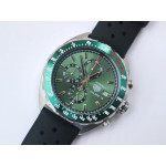 Tag F1 Chrono Calibre 16 SS Green&White Dials Rubber Quartz