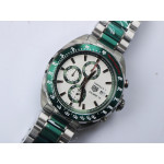 Tag F1 Chrono Calibre 16 SS TT Green&White Dials Bracelet Quartz