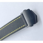 AquaRacer Calibre 5 DLC Case CF Bezel Yellow Numbers Nylon Strap A2824