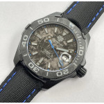 Aquaracer Calibre 5 PVD 41mm 1:1 Best Edition Carbon/Blue Dial on Black Nylon Strap TARF SW200