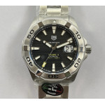 Aquaracer Calibre 5 44mm 1:1 Best Edition Black Dial SS Bezel on SS Bracelet TARF SW200
