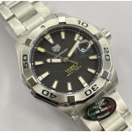 Aquaracer Calibre 5 44mm 1:1 Best Edition Black Dial SS Bezel on SS Bracelet TARF SW200