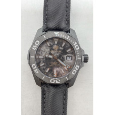 Aquaracer Calibre 5 PVD 41mm 1:1 Best Edition Carbon/Gold Dial on Black Nylon Strap TARF SW200