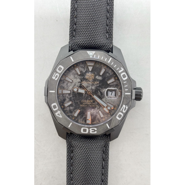 Aquaracer Calibre 5 PVD 41mm 1:1 Best Edition Carbon/Gold Dial on Black Nylon Strap TARF SW200
