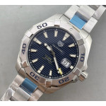 Aquaracer Calibre 5 44mm 1:1 Best Edition Blue Dial SS Bezel on SS Bracelet TARF SW200