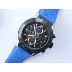 Carrera Calibre HEUER 01 Chrono 45mm Ceramic Bezel Black SS Case Rubber Strap XF A1887