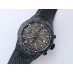 TAG Heuer Carrera Calibre Heuer 01 CLEP Special Edition PVD Case Grey Dial Rubber XF A1887 Chrono