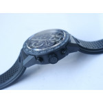 Carrera Calibre HEUER 01 Chrono 43mm Ceramic Case&Bezel All Black Rubber Strap XF A1887