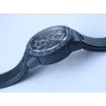 Carrera Calibre HEUER 01 Chrono 43mm Ceramic Case&Bezel All Black Rubber Strap XF A1887