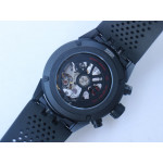 Carrera Calibre HEUER 01 Chrono 43mm Ceramic Case&Bezel All Black Rubber Strap XF A1887