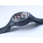 Carrera Calibre HEUER 01 Chrono 43mm Ceramic Case&Bezel Black Rubber Strap XF A1887