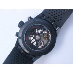 Carrera Calibre HEUER 01 Chrono 43mm Ceramic Case&Bezel Black Rubber Strap XF A1887