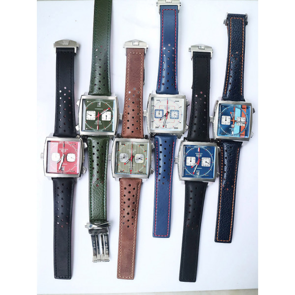 Tag Monaco Chronograph SS Case 6 Dials Japan Quartz VK64A