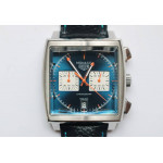 Tag Monaco Chronograph SS Case Blue Dial Japan Quartz VK64A