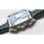 Tag Monaco Chronograph SS Case Blue Dial Japan Quartz VK64A