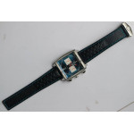 Tag Monaco Chronograph SS Case Blue Dial Japan Quartz VK64A