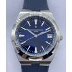 Overseas 4500V SS 1:1 Best Edition Blue Dial on Blue Rubber Strap A5100 ZF