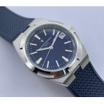 Overseas 4500V SS 1:1 Best Edition Blue Dial on Blue Rubber Strap A5100 ZF