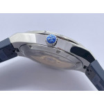 Overseas 4500V SS 1:1 Best Edition Blue Dial on Blue Rubber Strap A5100 ZF