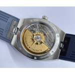 Overseas 4500V SS 1:1 Best Edition Blue Dial on Blue Rubber Strap A5100 ZF