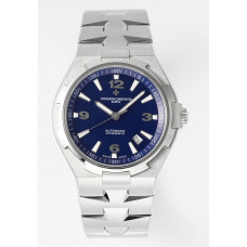 Overseas 47040 SS 1:1 Best Edition Blue Textured Dial Bracelet PPF A1226