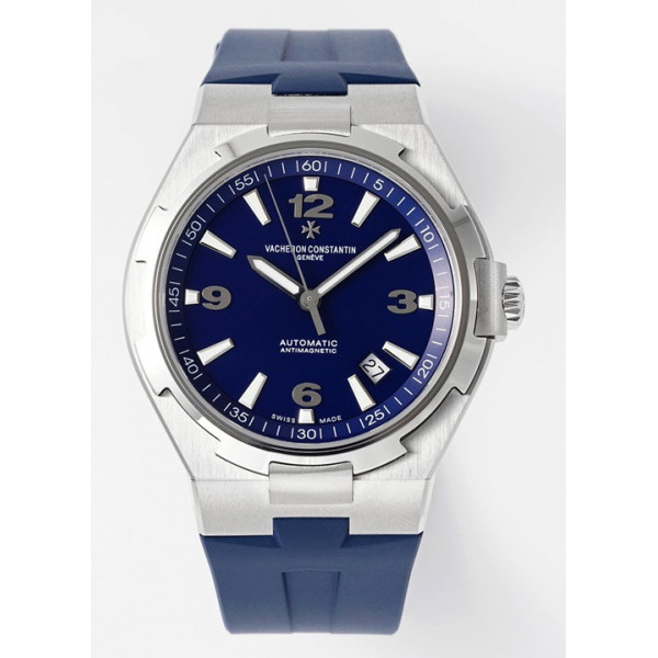 Overseas 47040 SS 1:1 Best Edition Blue Textured Dial Rubber Strap PPF A1226